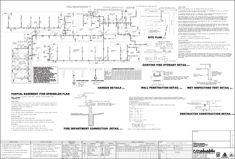 752x508 Pjh Fire Sprinkler Design, L L C Sample Drawings - Sprinkler Drawing