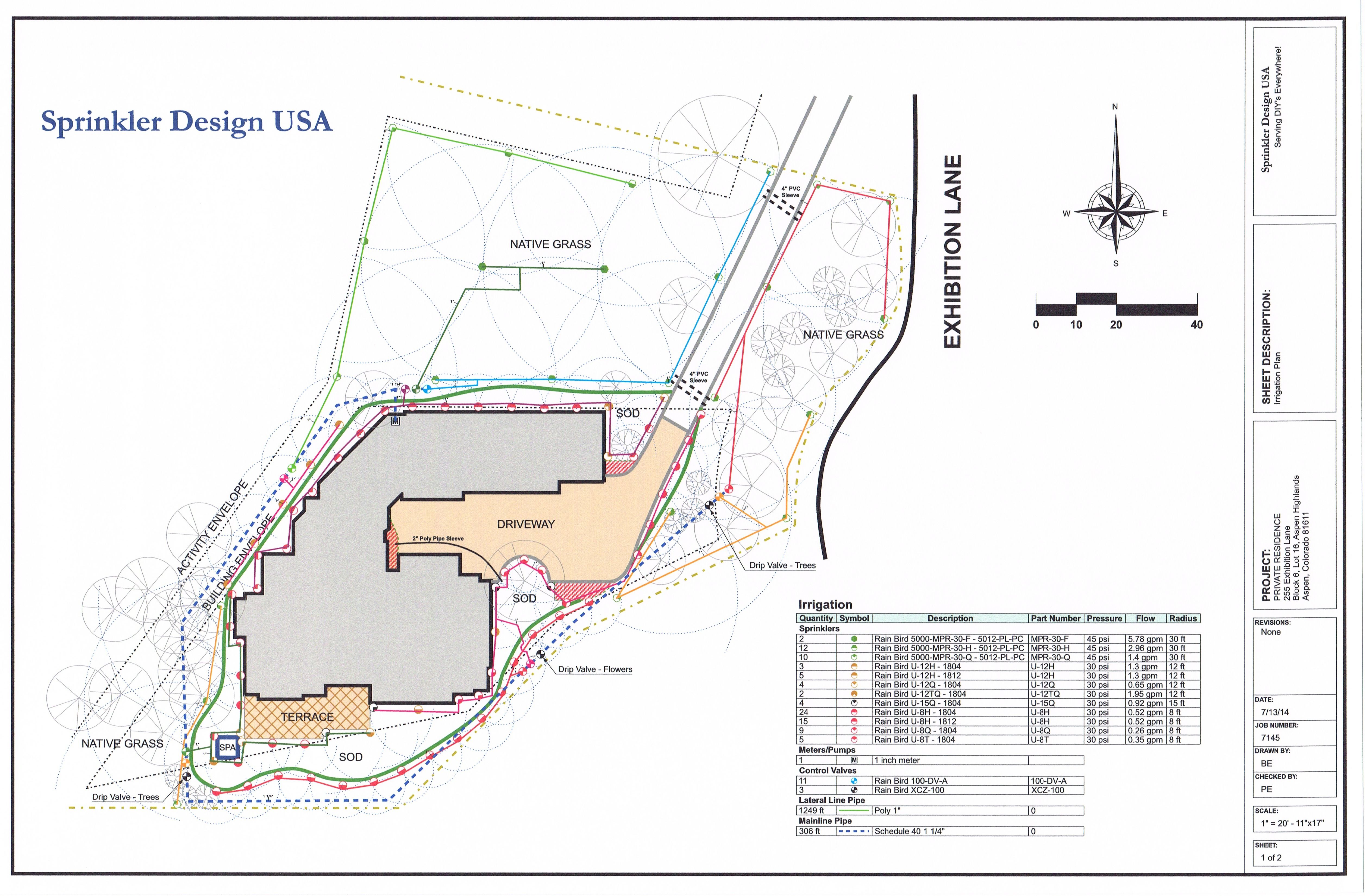 5028x3300 Residential Sprinkler Design - Sprinkler Drawing