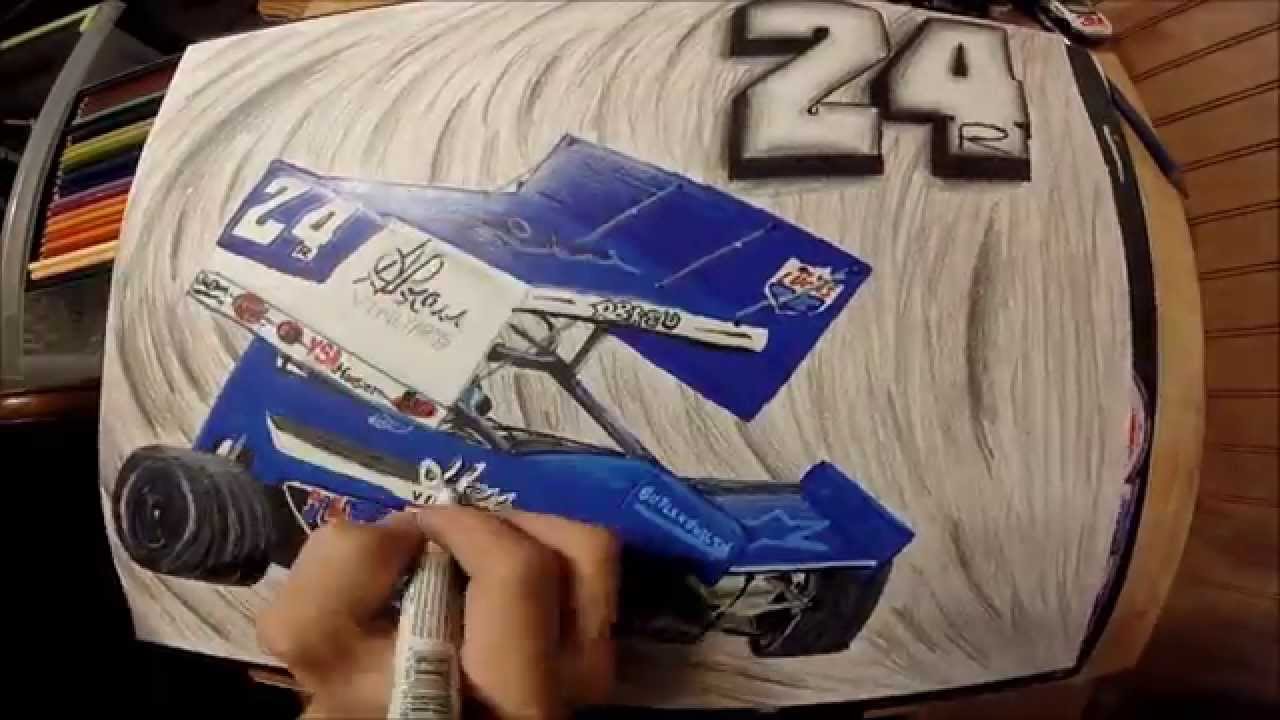 1280x720 rico abreu time lapse drawing - Sprint Car Drawing