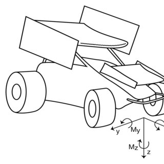 320x320 schematic description of the sprint car model and coordinate - Sprint Car Drawing