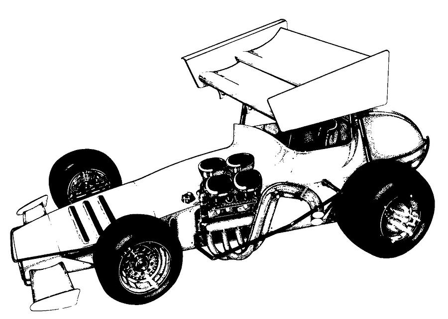 900x642 sidewinder sprint car drawing - Sprint Car Drawing