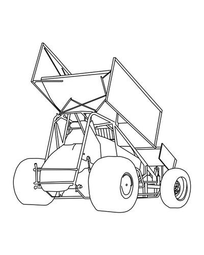 Sprint Car Drawing At Paintingvalley.com 