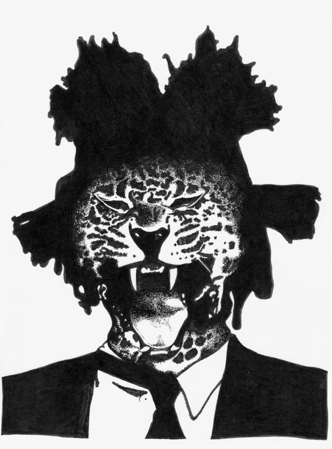 650x879 Scott Lickstein The Sprinter Original Drawing Nowhere Limited - Sprinter Drawing