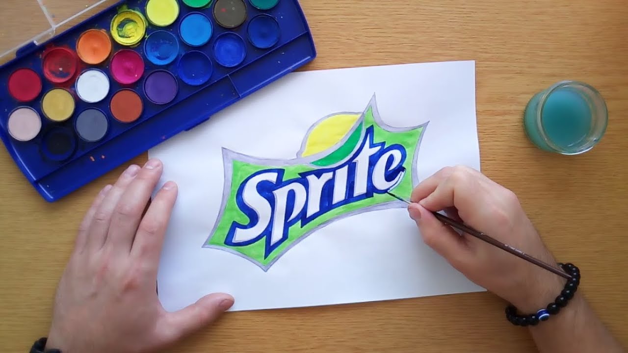 1280x720 How To Draw The Sprite Logo - Sprite Drawing