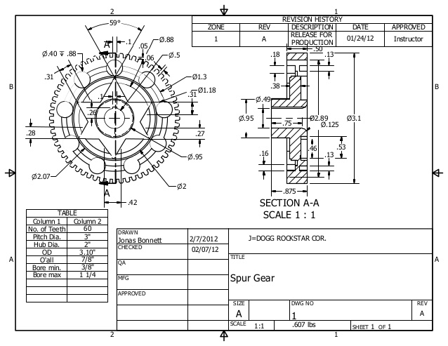 638x493 title block with spur - Spur Gear Drawing