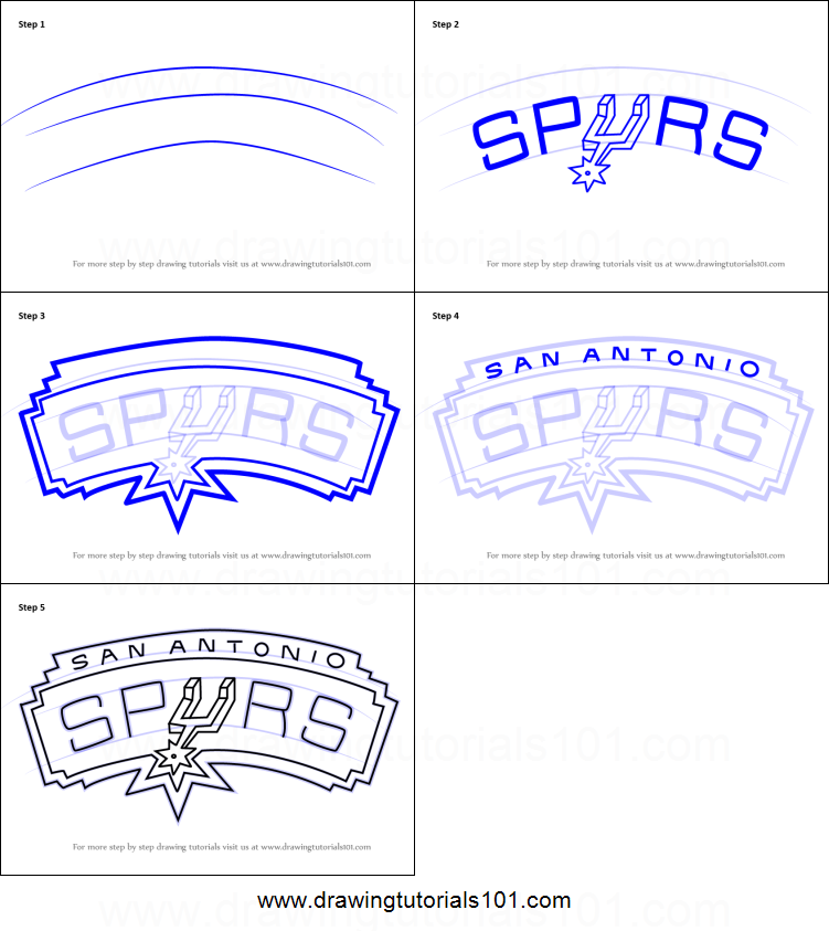 751x843 How To Draw San Antonio Spurs Logo Printable Step - Spurs Drawing