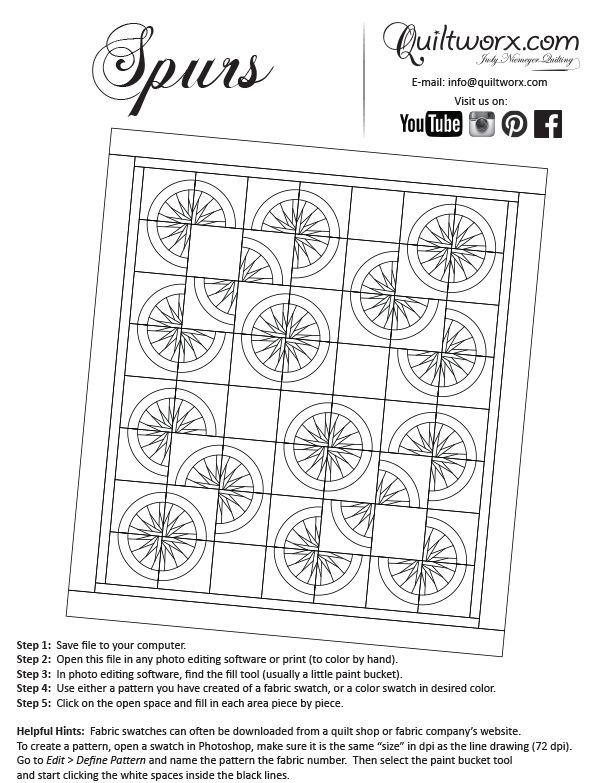 600x783 spurs line drawings quilts, quilt patterns, quilt blocks - Spurs Drawing