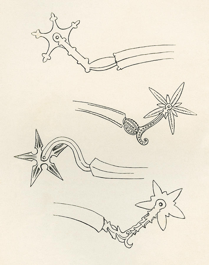 709x900 various spurs dating from c from drawing - Spurs Drawing
