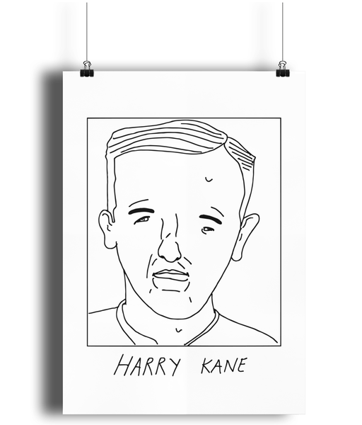 512x600 Badly Drawn Harry Kane Poster - Spurs Drawing