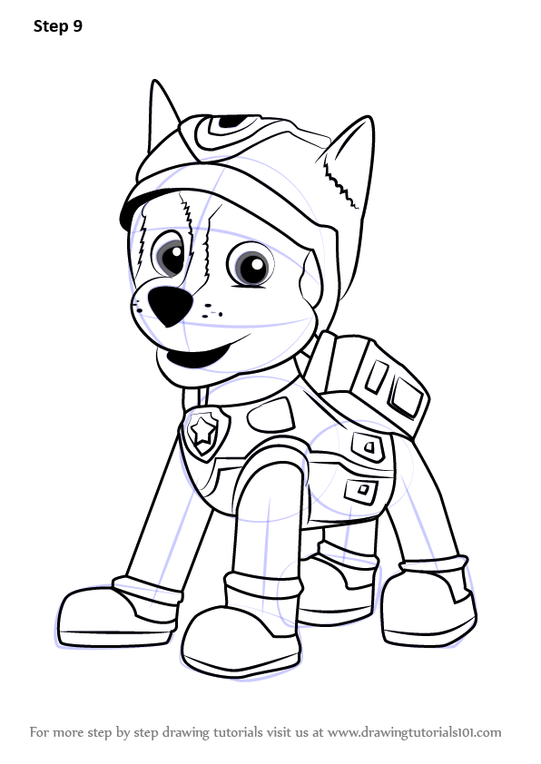 596x842 learn how to draw super spy chase from paw patrol - Spy Drawing