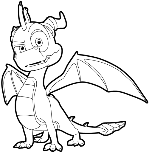 500x510 How To Draw Spyro The Dragon With Easy Step - Spyro Drawing