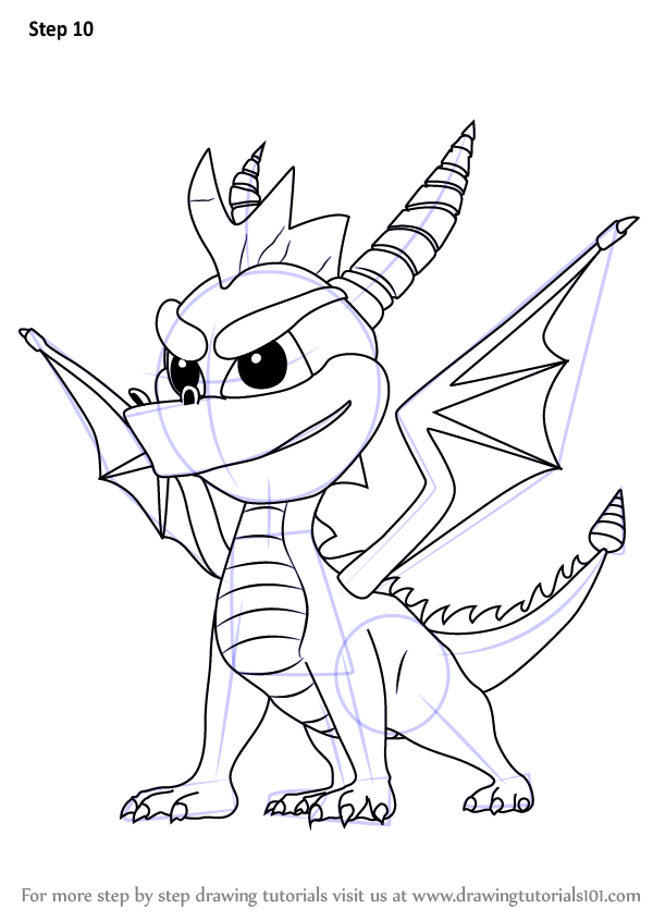 600x846 Learn How To Draw Spyro The Dragon From Spyro - Spyro Drawing