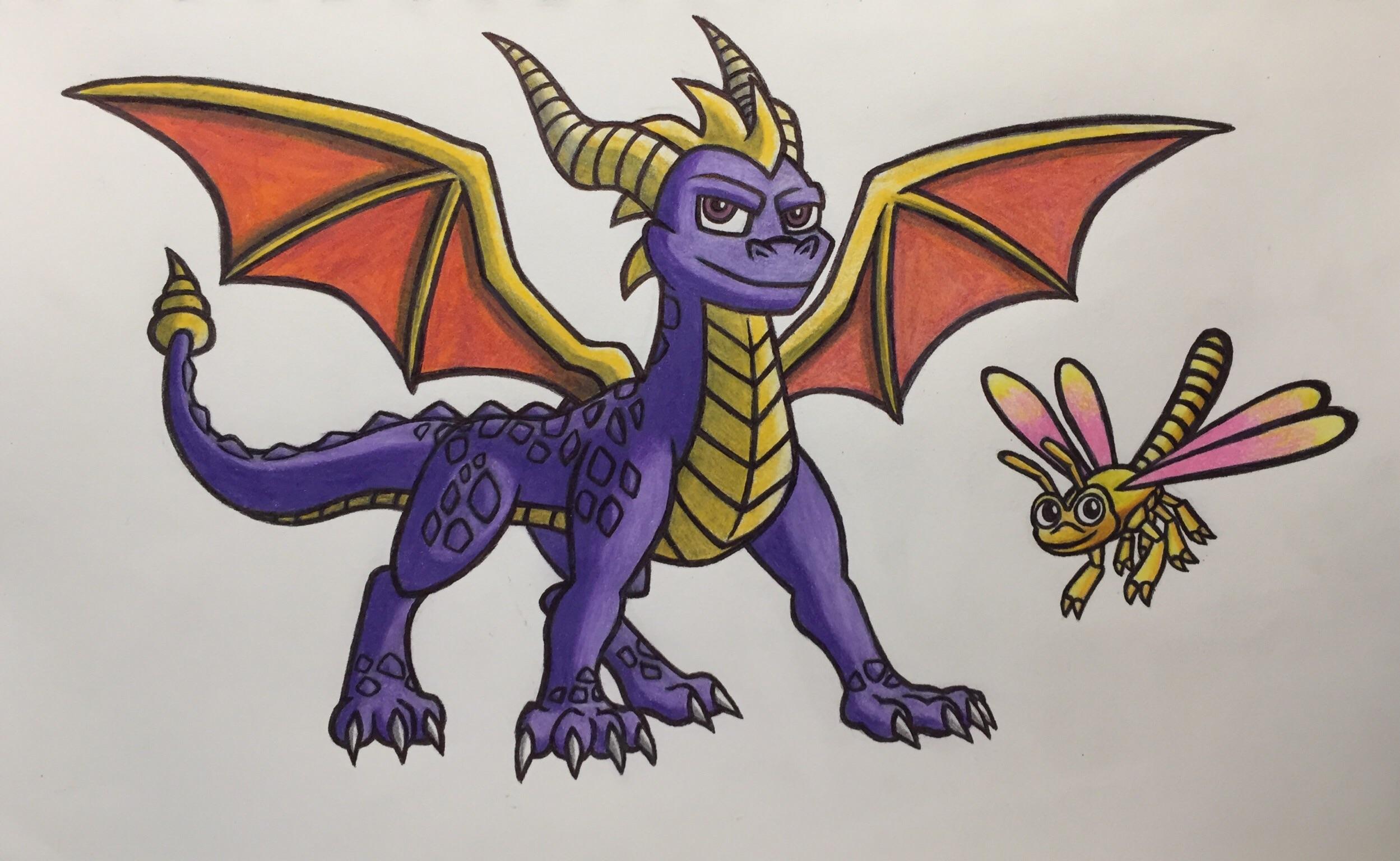 2498x1536 My Spyro And Sparx Drawing Spyro - Spyro Drawing