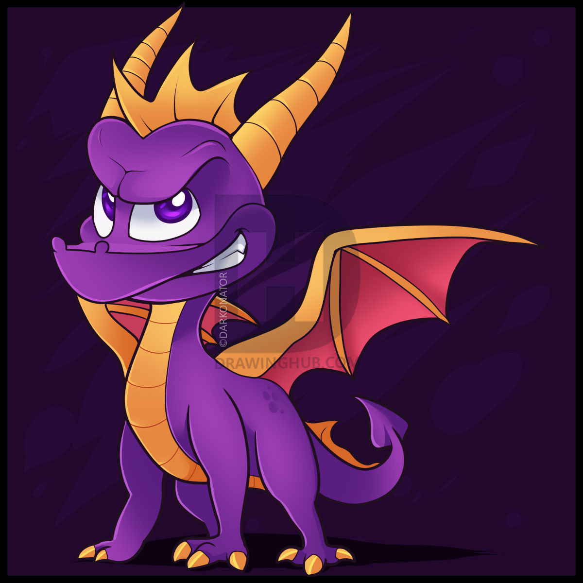 1200x1200 How To Draw Spyro, Step - Spyro Drawing