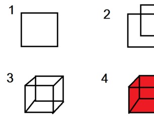 306x255 How To Make Coloured Cube In Microsoft Paint Paint And On Paper - Square Drawing