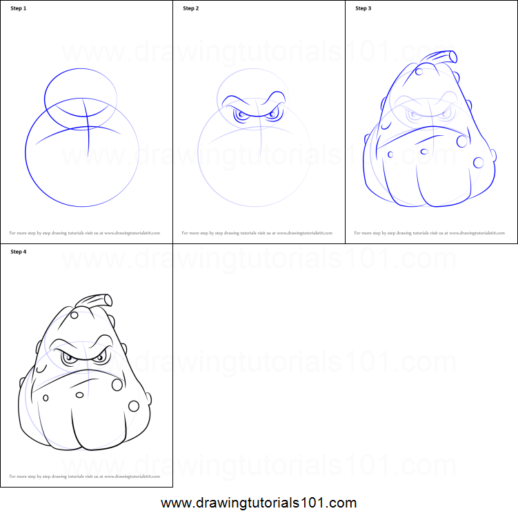 751x757 how to draw squash from plants vs zombies printable step - Squash Drawing