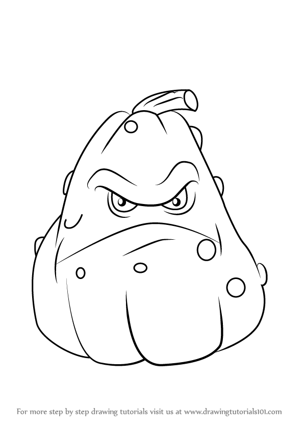 596x843 learn how to draw squash from plants vs zombies - Squash Drawing