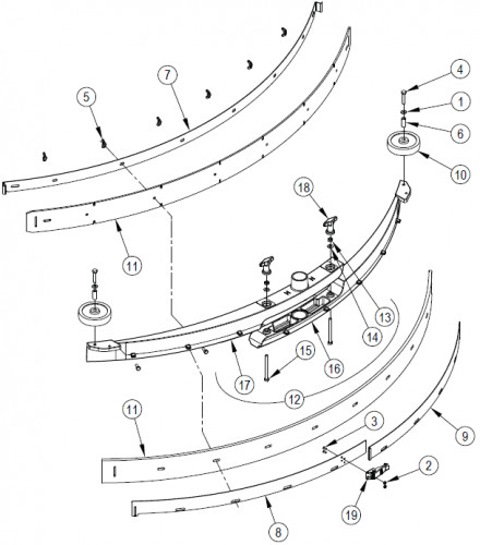 440x500 Parts Groups - Squeegee Drawing
