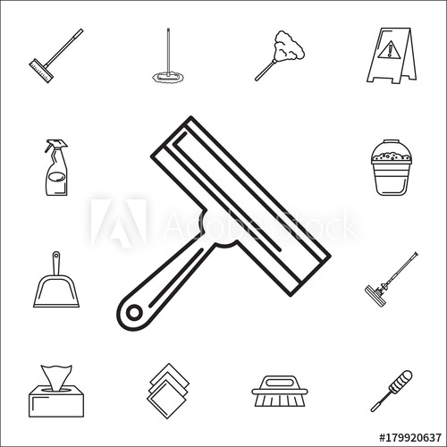 500x500 Window Squeegee Icon Set Of Cleaning Tools Icons - Squeegee Drawing