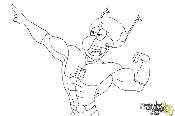 600x400 how to draw squidward, sour note from spongebob sponge out - Squidward Drawing