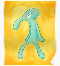 210x230 squidward drawing posters redbubble - Squidward Drawing
