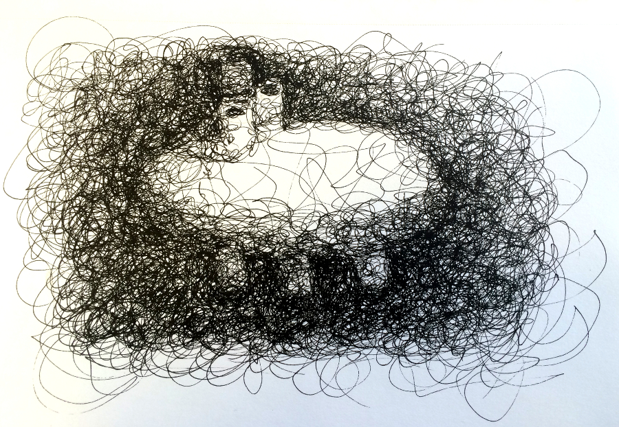 900x622 in love with line workshop student squiggle drawing heather - Squiggle Drawing