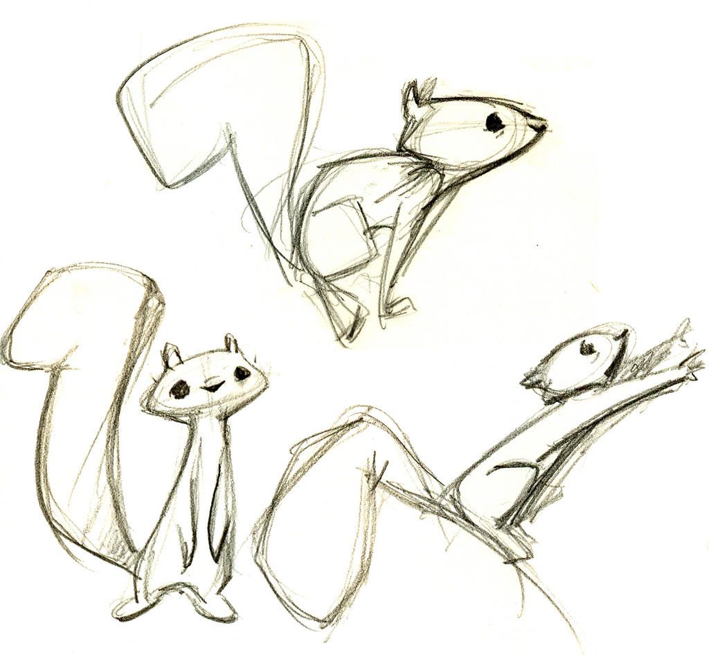 1024x948 brittney lee cutest squirrel illustrations drawings - Squirrel Drawing Pictures