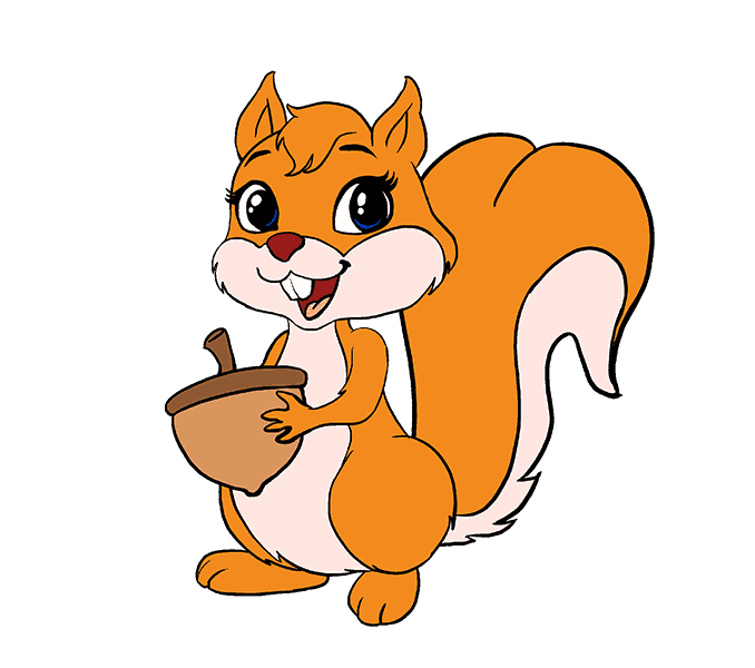 678x600 How To Draw A Cartoon Squirrel In A Few Easy Steps Easy Drawing - Squirrel Images Drawing