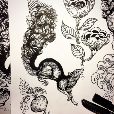 400x400 Squirrel Line Drawing Tumblr - Squirrel Line Drawing