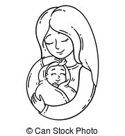 180x195 Coloring Page Vector Outline Drawing Squirrels Mom And Baby - Squirrel Outline Drawing