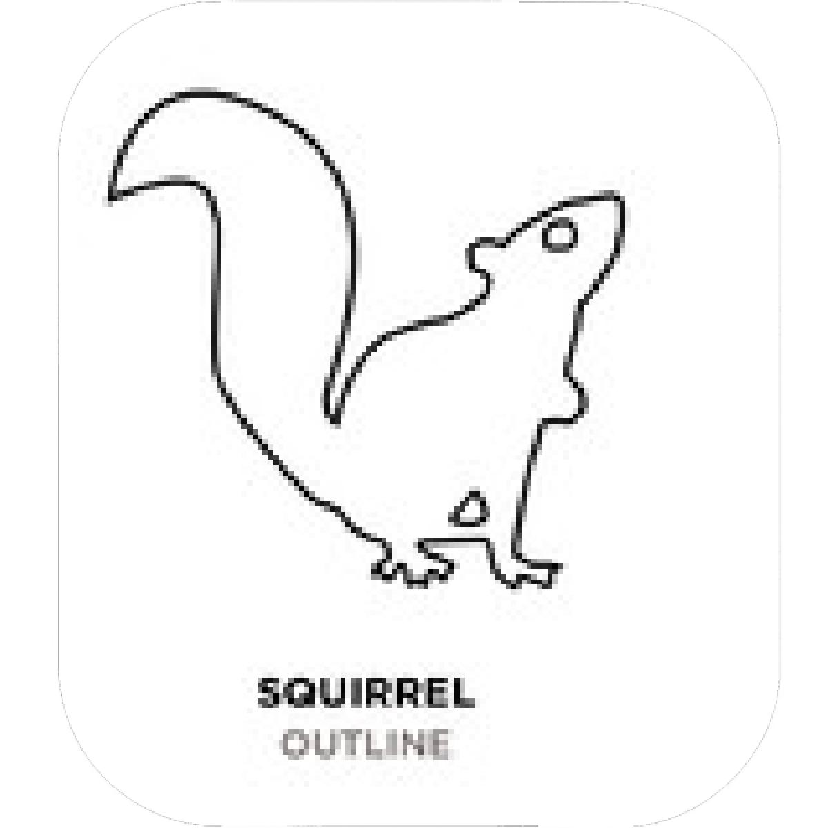 1200x1200 Designs Mein Mousepad Design Mousepad Selbst Designen - Squirrel Outline Drawing