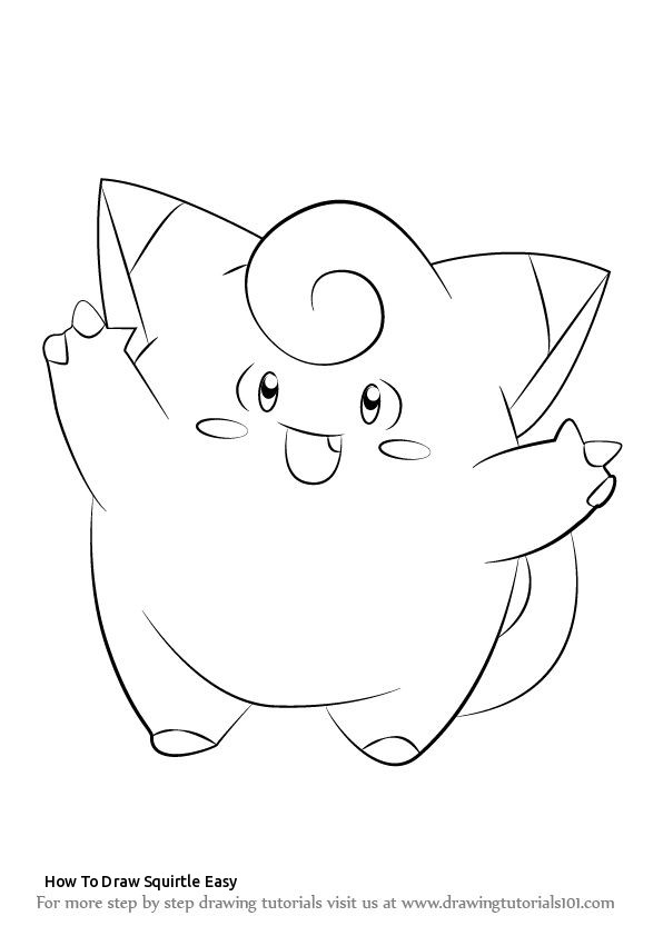 596x842 How To Draw Squirtle Easy Best Pokemon Images - Squirtle Drawing