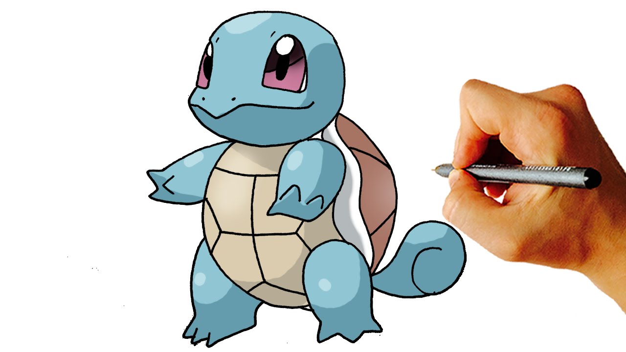 1280x720 How To Draw Squirtle From Pokemon Step - Squirtle Drawing