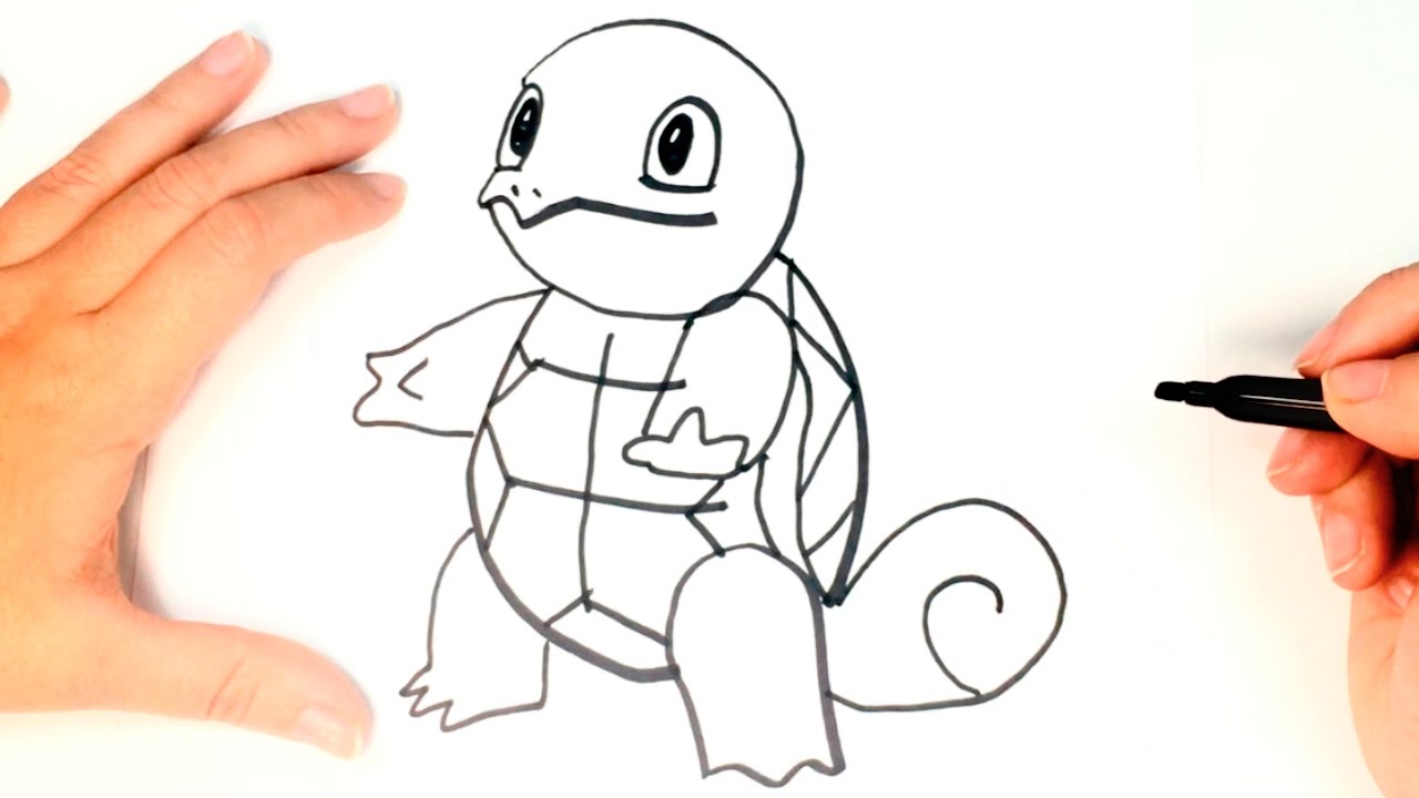 1280x720 How To Draw Squirtle Pokemon Step - Squirtle Drawing