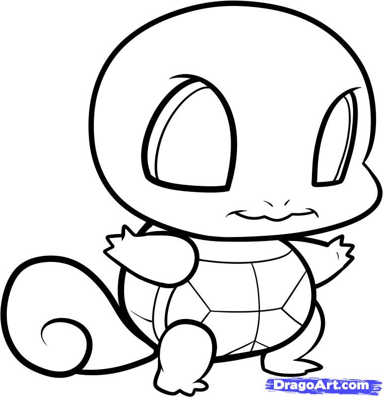771x799 How To Draw Chibi Squirtle, Squirtle, Step - Squirtle Drawing
