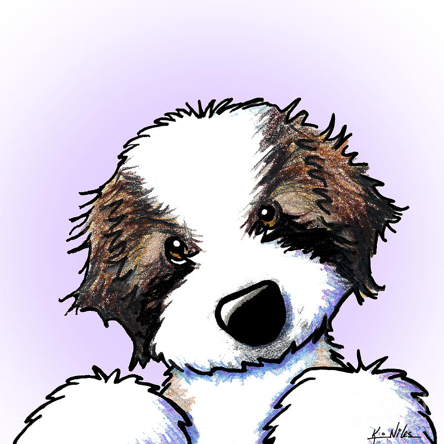900x900 Saint Bernard Puppy Drawing - St Bernard Drawing