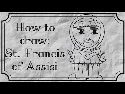 480x360 how to draw st francis of assisi catholic saint step - St Francis Drawing