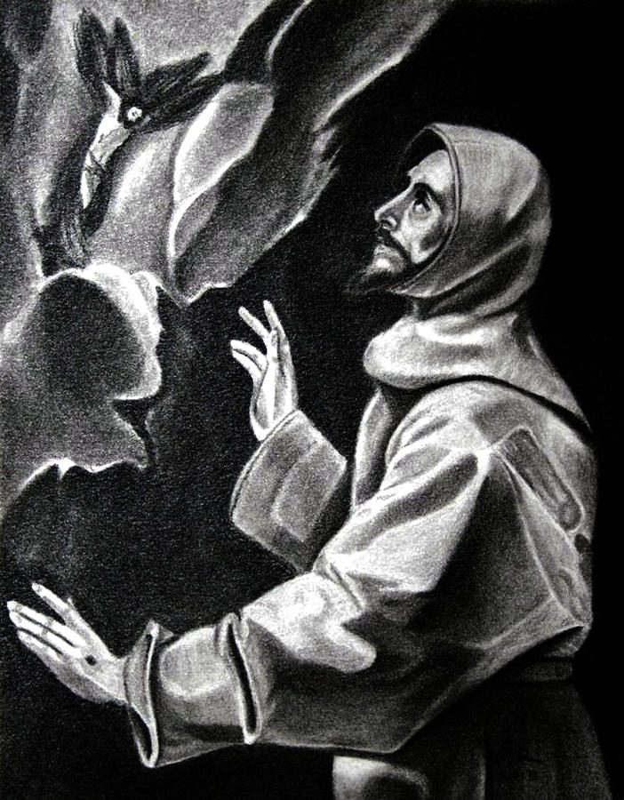 702x900 st francis of assisi drawing - St Francis Drawing