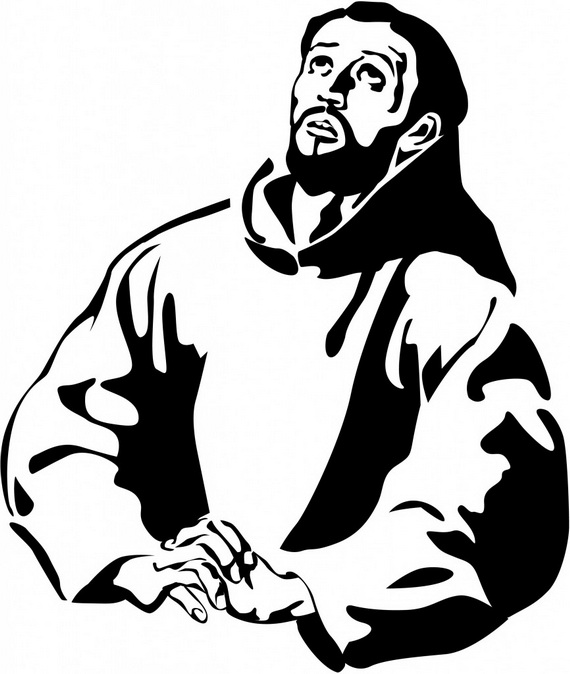 570x674 st francis of assisi coloring pages for catholic kids - St Francis Drawing