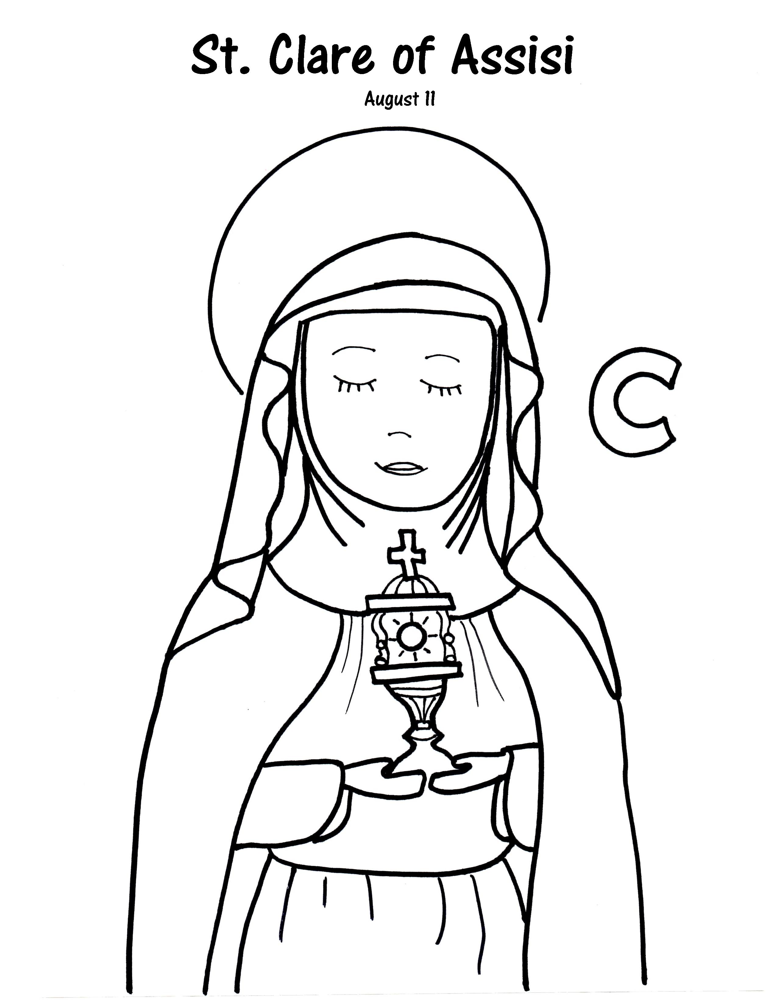 2550x3300 St Francis Of Assisi Printable Coloring - St Francis Of Assisi Drawing