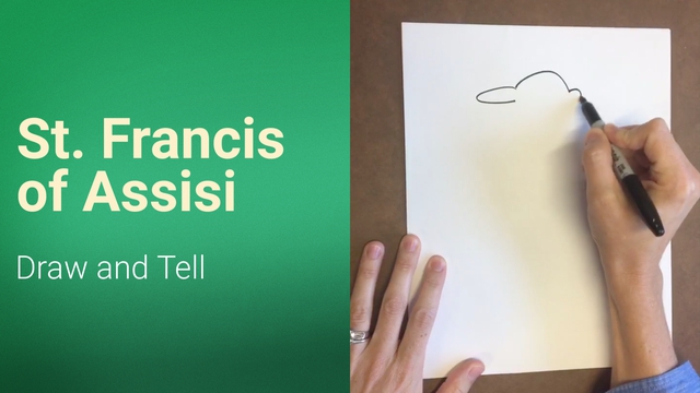 640x360 Draw And Tell St Francis Of Assisi - St Francis Of Assisi Drawing