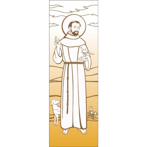500x500 St Francis Of Assisi Banner - St Francis Of Assisi Drawing
