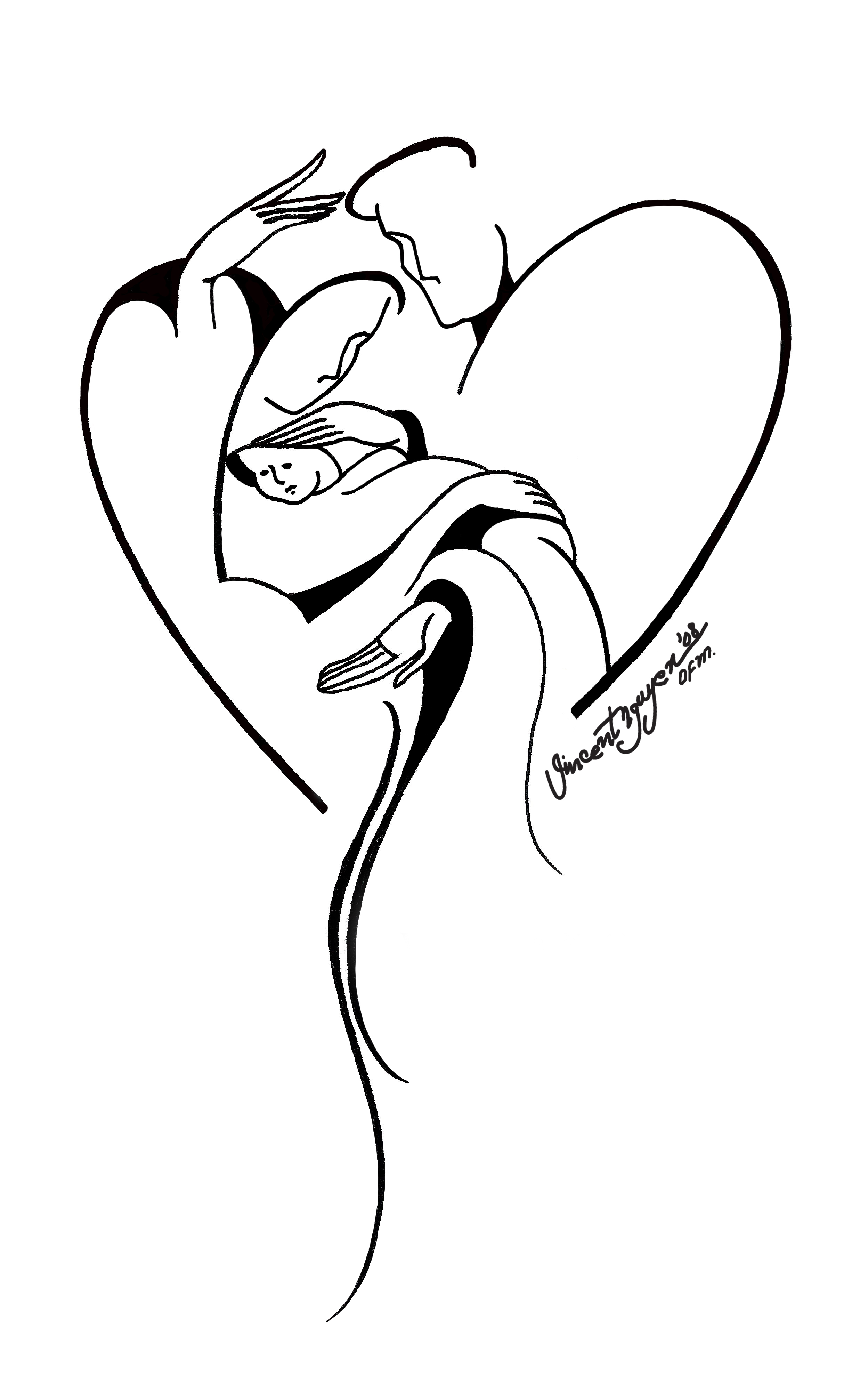 2474x4026 My Artworks Vincent's Art - St Francis Of Assisi Drawing