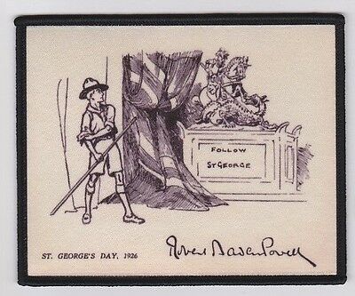 400x333 baden powell sketch scout badge, historic st george's day - St George Drawing
