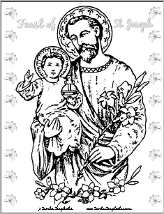 235x307 st joseph feast day activities st josephs day, catholic art - St Joseph Drawing