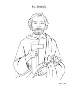 255x300 st joseph coloring - St Joseph Drawing