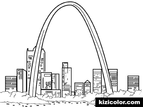 600x450 places clipart gateway arch - St Louis Arch Drawing