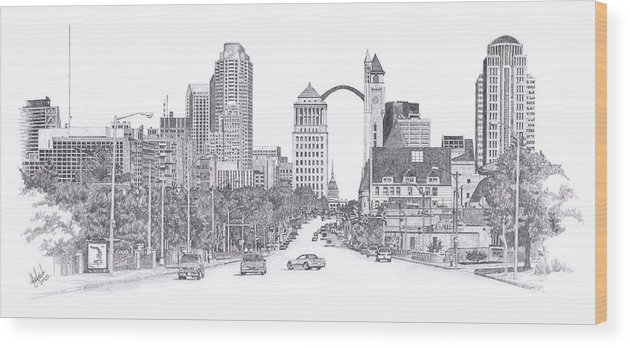 630x348 st louis skyline wood print - St Louis Skyline Drawing