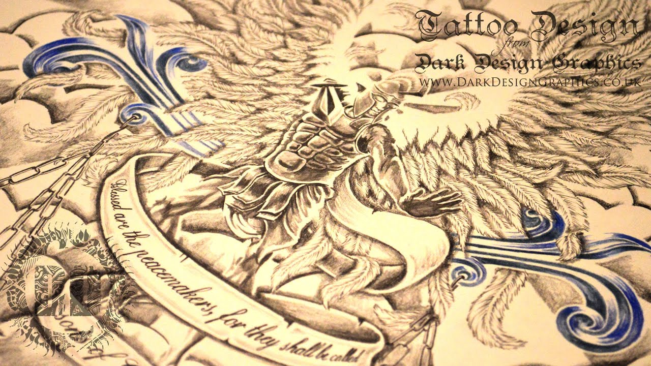 1280x720 St Michael Tattoo Design - St Michael Drawing