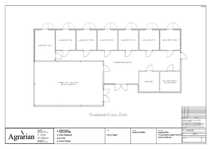 700x495 stable floor plans, equine barn, drawing, equestrian building - Stable Drawing